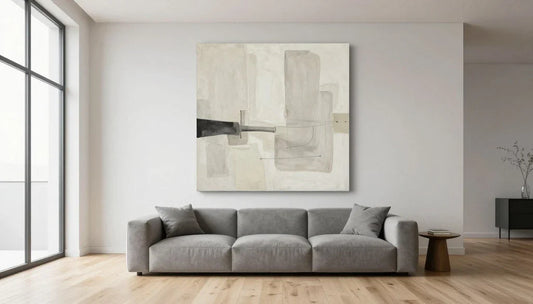 Neutral Tone Canvas Prints: Classic Fabric Texture with Soft Colors