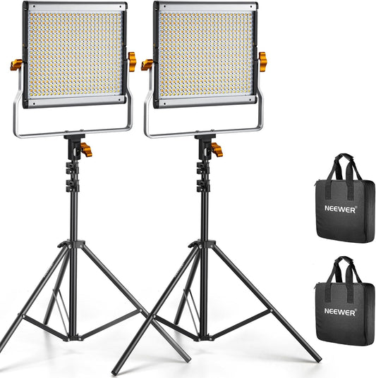 Neewer 2 Packs Dimmable Bi-Color 480 LED Video Light and Stand Lighting Kit Review Insights