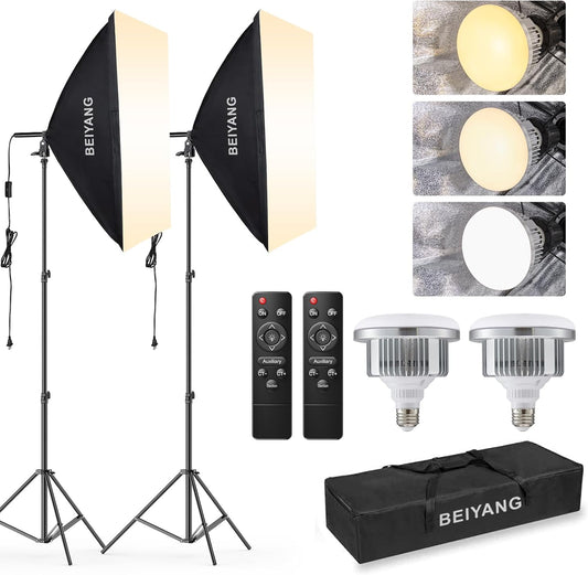 BEIYANG Softbox Lighting Kit 2x20x28 Photography Soft Box Review: Approved and Tremendous!