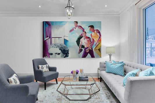 Blending Abstract and Photographic Wall Designs for an Exquisite Gallery