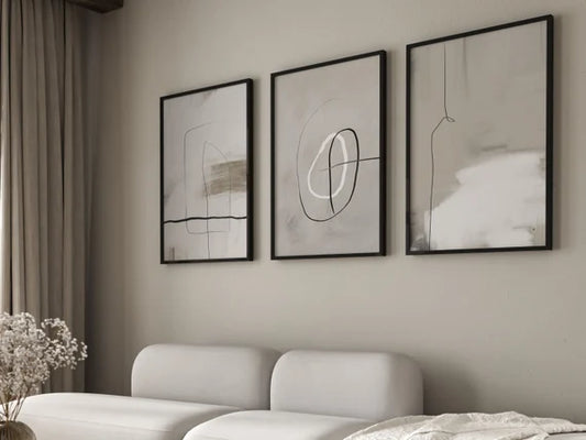 Desert Minimalist Wall Art: Warm Sand Tones and Cactus Prints