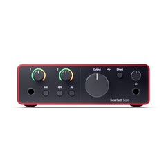 Focusrite Scarlett Solo 4th Gen USB Audio Interface, for the Guitarist, Vocalist, or Producer — High-Fidelity, Studio Quality Recording, and All the Software You Need to Record