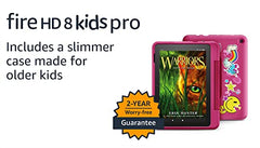 Amazon Fire HD 8 Kids Pro tablet- 2022, ages 6-12 | 8" HD screen, slim case for older kids, ad-free content, parental controls, 13-hr battery, 32 GB, Rainbow Universe