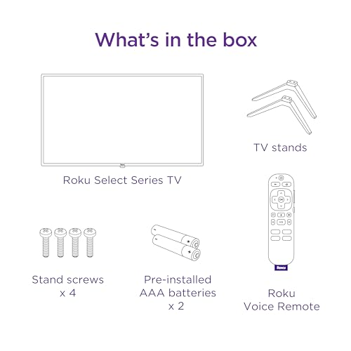 Roku 40" Select Series 1080p Full HD Smart RokuTV with Voice Remote, Bright Picture, Customizable Home Screen, and Free TV