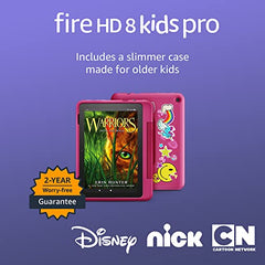 Amazon Fire HD 8 Kids Pro tablet- 2022, ages 6-12 | 8" HD screen, slim case for older kids, ad-free content, parental controls, 13-hr battery, 32 GB, Rainbow Universe