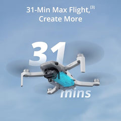 DJI Mini 4K, Drone with 4K UHD Camera for Adults, Under 249 g, 3-Axis Gimbal Stabilization, 10km Video Transmission, Auto Return, Wind Resistance, 1 Battery for 31-Min Max Flight Time