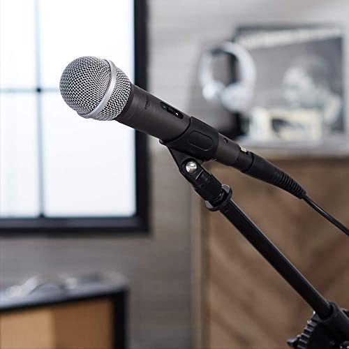 Amazon Basics - Wired Dynamic Vocal Microphone, Cardioid, XLR, Black/Silver