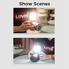 VL-81 LED Video Light w Softbox, Portable Light for Photography Cold Shoe On-Camera Video Lights CRI95+ 3200K-5600K Bi-Color 3000mAh Rechargeable Dimmable Vlog Light for DSLR Camera Gopro