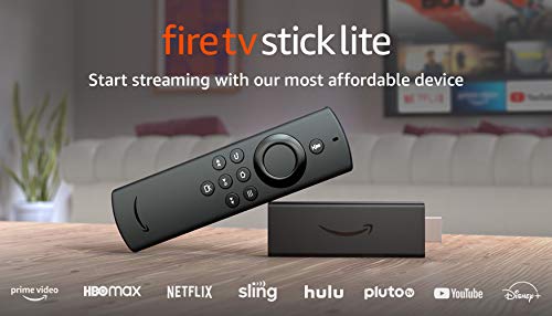 Certified Refurbished Fire TV Stick Lite with Alexa Voice Remote Lite (no TV controls) | HD streaming device | 2020 release