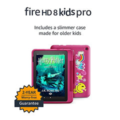 Amazon Fire HD 8 Kids Pro tablet- 2022, ages 6-12 | 8" HD screen, slim case for older kids, ad-free content, parental controls, 13-hr battery, 32 GB, Rainbow Universe