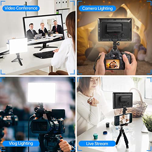 Mettlelite SL100D LED Video Light Bi-Color on Camera Continuous Dimmable Photography Lighting Portable Studio LED Panel 3200K-5600K CRI95+ Ultra Bright Camera Light for Photography and Video Recording