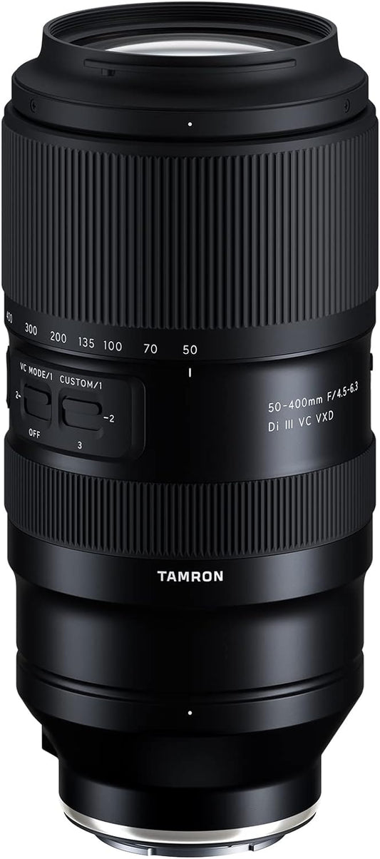 Tamron 50-400mm f/4.5-6.3 Di III VC VXD Lens for Sony Full Frame Mirrorless Cameras Black