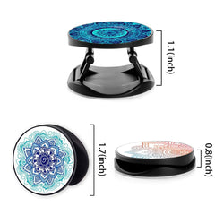 New Version Phone Holder 3 Pack Mandala Flower Expanding Grip Stand Finger Holder for Smartphone and Tablets