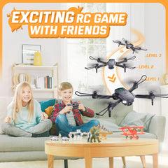 SOTAONE S400 Drone with Camera for Adults Kids, 1080P HD Foldable Mini Drones for Boys Girls, Remote Control Helicopter Toys Gifts with Auto-hovering, One Key Start, 3 Speeds, 2 Batteries, Carry Case