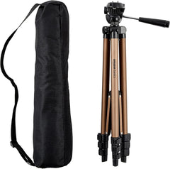 Amazon Basics 50-inch Lightweight Camera Mount Tripod Stand With Bag, Black/Brown