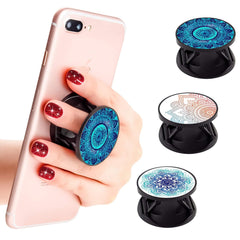 New Version Phone Holder 3 Pack Mandala Flower Expanding Grip Stand Finger Holder for Smartphone and Tablets