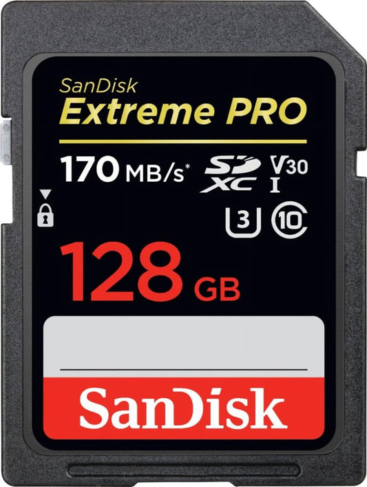 [Older Version] SanDisk 128GB Extreme PRO SDXC UHS-I Card - C10, U3, V30, 4K UHD, SD Card - SDSDXXY-128G-GN4IN