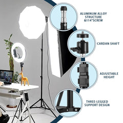 2 Pack Aluminum Light Photography Tripod Stand with Case,Altson 7 Feet Portable Photo Video Tripod Stand for Speedlight, Flash, Softbox, Umbrella, Strobe Light, Camera